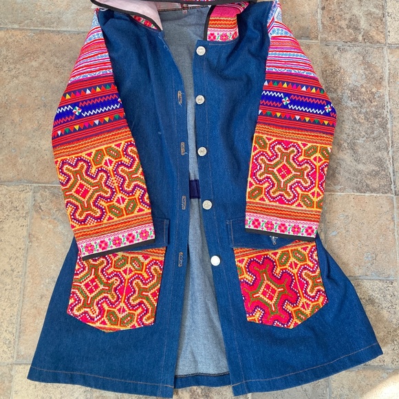 Handmade Jackets & Blazers - Tribal Jean jacket XS